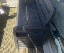 Garden storage bench