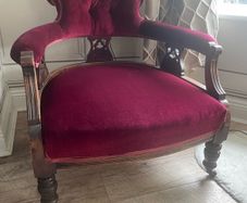 Two victorian tub chairs
