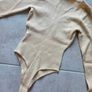Small, With Tags 4TH ARQ Cream Ribbed Bodysuit Image 7
