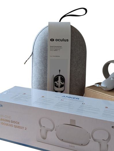 Meta oculus quest 2 - 64gb (A) + case & brand new Anker charger