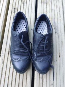 Boys Shoes Black Ideal for Conformation Size 2.5