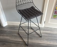 Set of 2 Black Metal Bar Stools