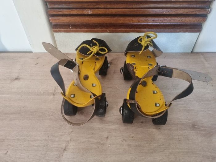 Vintage 1960s Lace Up Junior Roller Skates