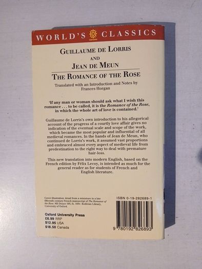 The Romance of the Rose by Guillaume de Lorris & Jean de Meun