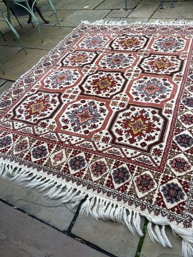 Vintage Moroccan Hand Knotted wool rug