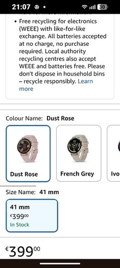 Genuine Garmin Venu 3s 41mm GPS Smart watch