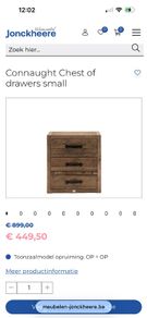 New Riviera Maison 3 drawer rustic chest on lockable castors