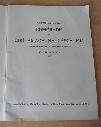 Comoradh ar Eiri Amach na Casca Easter Rising 1916 Booklet & 'Mise Eire' vinyl record le Sean O Riada FREEPOST