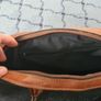 Tan and Black Vintage Leather Handbag Image 2
