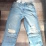 Miss Selfridge Dad Jeans UK 12 W30 L32 High Rise Light Wash Image 4