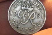1951 Sixpence George VI