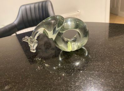 Ngwenya Swaziland Glass Giraffe napkin holder or paper weight