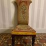 Victorian rosewood prie dieu or prayer nursing chair with original needlepoint upholstery. Image 3