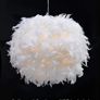Feather Light Shade for Ceiling Pendant Light, Fluffy Lamp Shade Lampshade Lightshade for Table Lamp and Floor Lamp, Bedroom, Living Room, Wedding or Party Decoration, Diameter 40cm, White Image 2