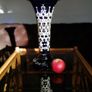 Superb Very Tall  Bristol Blue Hand Blown Late Victorian Art Nouveau Glass Vase Image 2