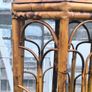 Mid-century boho Hexagonal Bamboo & Rattan Plant Standplant stand Image 4