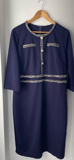 SHEIN Curve navy dress plus size