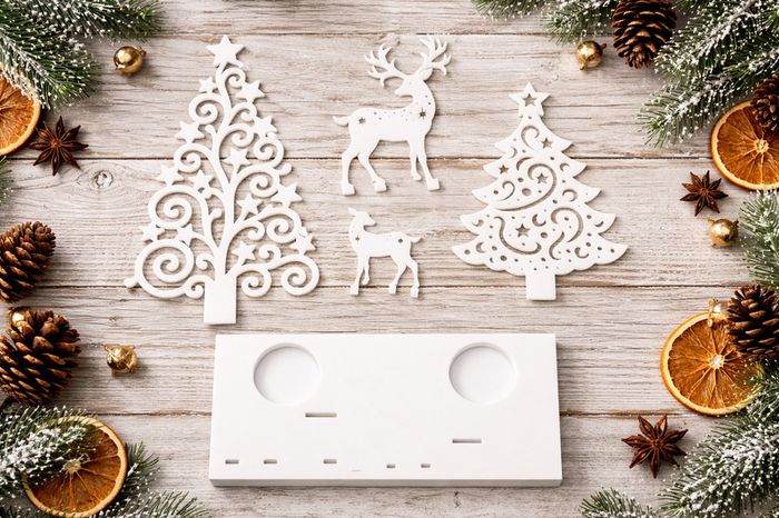 Christmas Forest Silhouette  LED Tealight Only