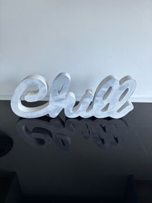 Chill wooden sign