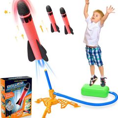 Boy Toys for 4 5 6 Year Old, Stomp Toy Rockets Toys Boys Toys Age 3-9 Girl Gifts for 3-12 Year Old Girl Kids Toy Age 3 4 5 Autism Toy Rocket for Kid Xmas Gifts Outdoor Toy