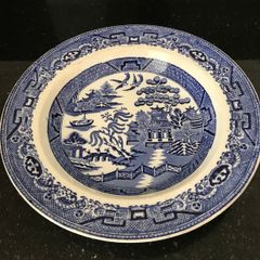 Antique Blue/white Willow Pattern Bowl