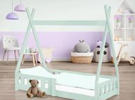 main image for ad Children's Bed 70 x 140 cm, Mint with Fall Protection