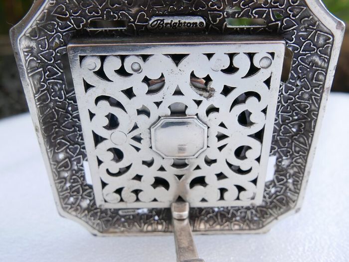 Brighton Tango Square Silver Plated Desk Clock