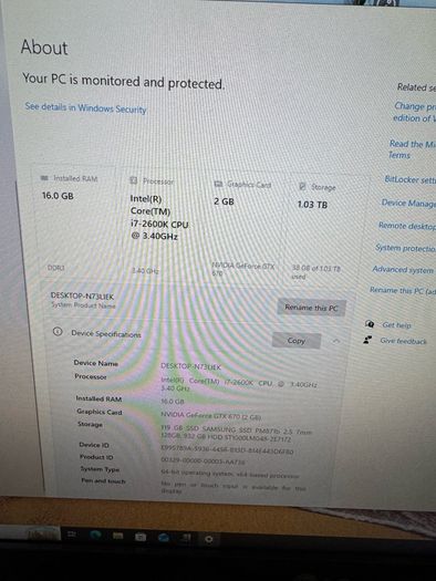 Budget i7 game setup