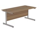 NEW - 1400 x 800 Straight Cantilever Desk - Dark Walnut