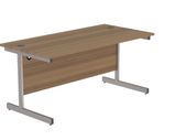 NEW - 1600 x 800 Straight Cantilever Desk - Dark Walnut