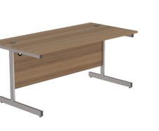 NEW - 1600 x 800 Straight Cantilever Desk - Dark Walnut