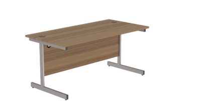 NEW - 1600 x 800 Straight Cantilever Desk - Dark Walnut