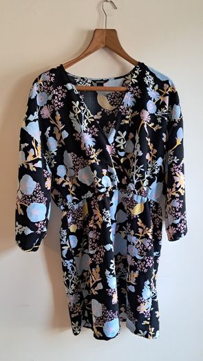 Monki floral tunic dress Size L