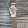 vintage 1970s Cronel "Disco Volante" mechanical watch UFO sunburst gold dial Image 10