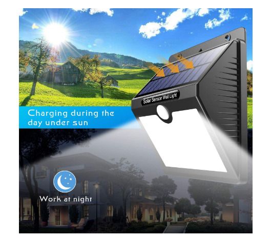 High quality 4  pack of LED  solar waterproof wall light use with motion sensor, 2200 mAh