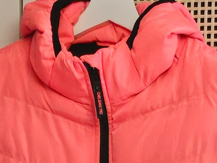 Neon Orange Cars JeansJacket S