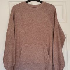 BNWT - Size XSmall - A Beige Lounge Pocket Top - Ribbed Hem & Cuffs - #