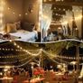 Outdoor Garden String Lights LED 150Ft G40 45M Mains Powered with Remote Control Dimmable Timer Outside Lighting Waterproof Shatterproof Bulb Hanging Fence for Gazebo Patio Pergola Image 6