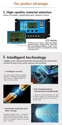 solar charge controler 10a 20a 30a 40a 50a 60a