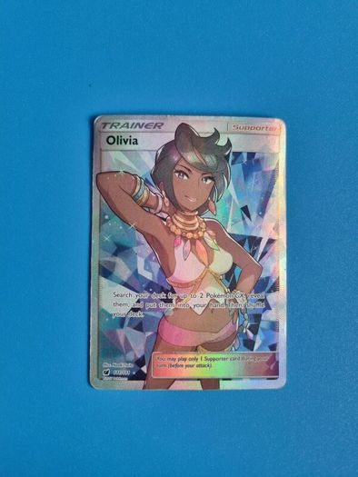 Olivia Rare Full Art Trainer Pokemon Card from Crimison Invasion (2017)