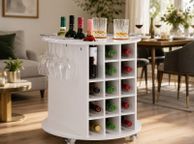 main image for ad Rolling Bar on wheels wine rack &amp; glass Holders  mini bar