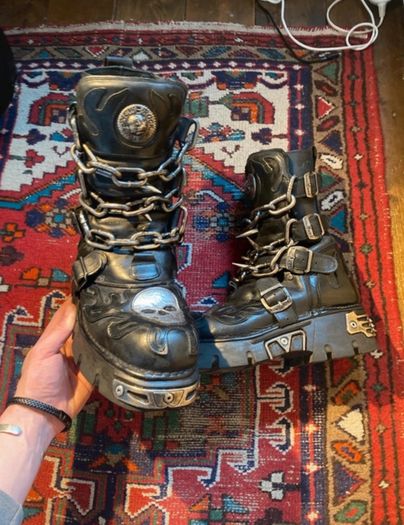 New Rock Reactor Leather boots
