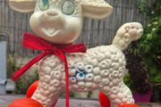 tara toys pull along lamb toy