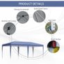 3 x 6m Pop Up Gazebo, Double Roof Foldable Canopy Tent, Outdoor Garden Wedding Awning Canopy Steel (FREE SHIPPING) Image 6