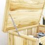 43 x 74cm Fir Wood Shed, with Metal Worktop Natural Finish Image 6