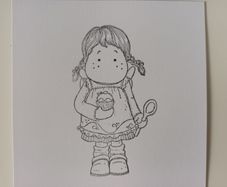 Cupcake Tilda - Magnolia Rubber Stamp