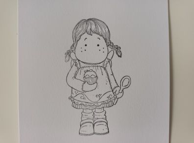 Cupcake Tilda - Magnolia Rubber Stamp