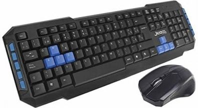 Keyboard and mouse JEDEL Wireless Gaming Desktop Kit, Nano USB, Multimedia Keyboard, 800-2000 DPI Mouse - WS880