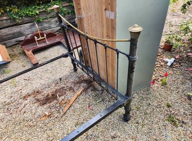 old school bed frame