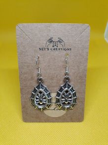 Spider web Halloween earring